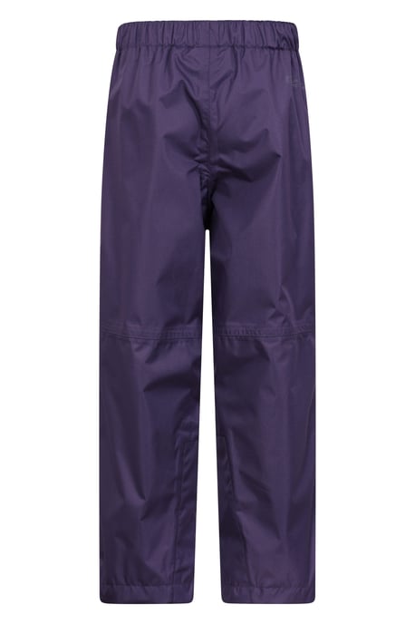 'Spray' Kids Waterproof Overtrousers with Taped Seams Breathable Pants Purple - Image 3