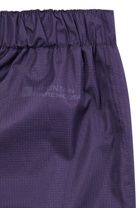'Spray' Kids Waterproof Overtrousers with Taped Seams Breathable Pants Purple - Image 6