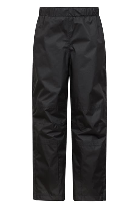 'Spray' Kids Waterproof Overtrousers with Taped Seams Breathable Pants Black - Image 1