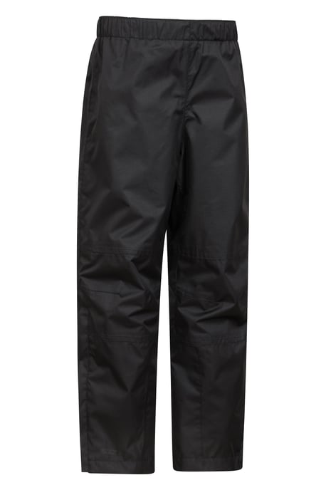 'Spray' Kids Waterproof Overtrousers with Taped Seams Breathable Pants Black - Image 2