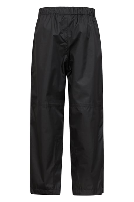 'Spray' Kids Waterproof Overtrousers with Taped Seams Breathable Pants Black - Image 3