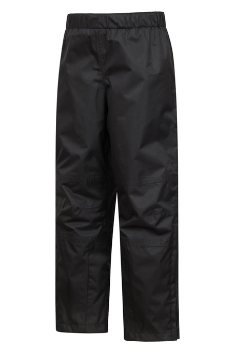 'Spray' Kids Waterproof Overtrousers with Taped Seams Breathable Pants Black - Image 4
