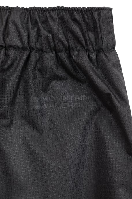 'Spray' Kids Waterproof Overtrousers with Taped Seams Breathable Pants Black - Image 5