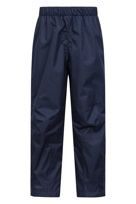 'Spray' Kids Waterproof Overtrousers with Taped Seams Breathable Pants Navy - Image 1