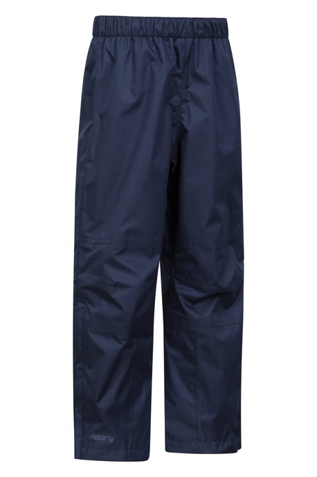 'Spray' Kids Waterproof Overtrousers with Taped Seams Breathable Pants Navy - Image 2