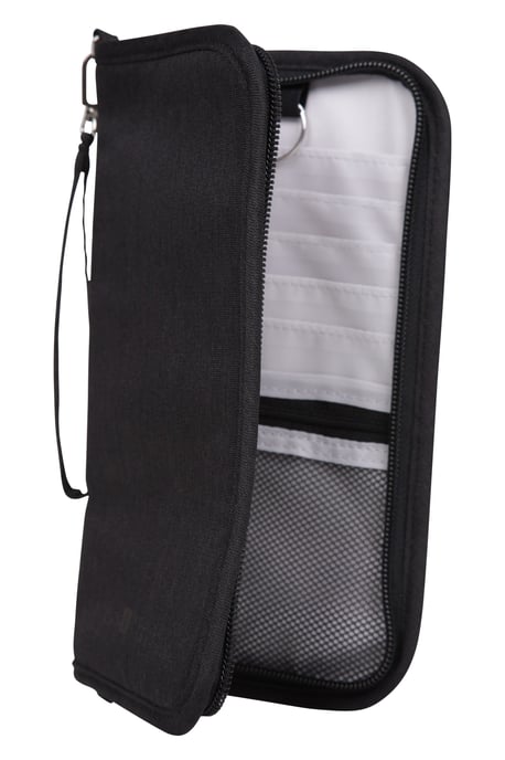 Travel Organiser Wallet Durable Lightweight Foldable Slimline Money Card Holder Black - Image 2