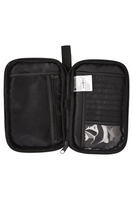 RFID Document Wallet Compact Travel Purse Lightweight Safe Slimline Card Holder Black - Image 2