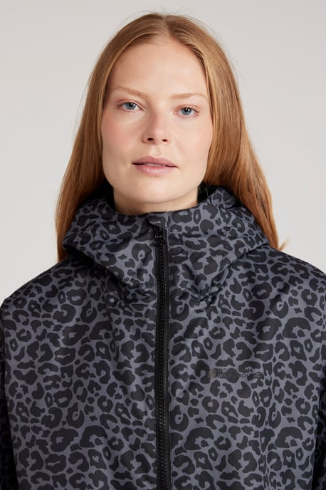 'Coastline' Women's Water Resistant Changing Robe Fleece Lined Hood Surf Poncho Multicolour - Image 5