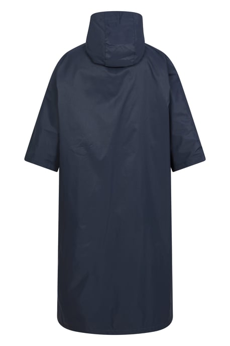 'Coastline' Women's Water Resistant Changing Robe Fleece Lined Hood Surf Poncho Navy - Image 6