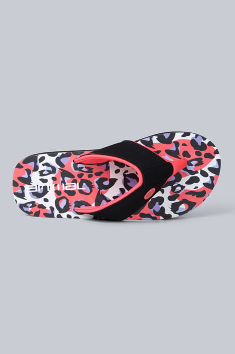 'Swish' Kids Flip Flops Slip On Lightweight Comfortable Walking Beach Slippers Pink - Image 2