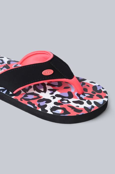 'Swish' Kids Flip Flops Slip On Lightweight Comfortable Walking Beach Slippers Pink - Image 5
