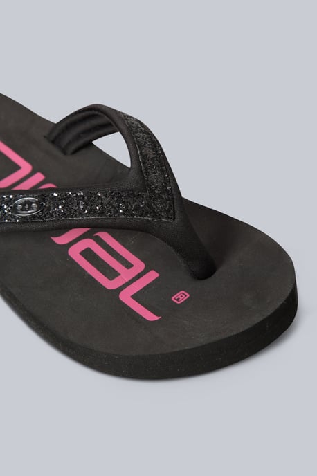 'Swish' Kids Flip Flops Slip On Lightweight Comfortable Walking Beach Slippers Black - Image 5