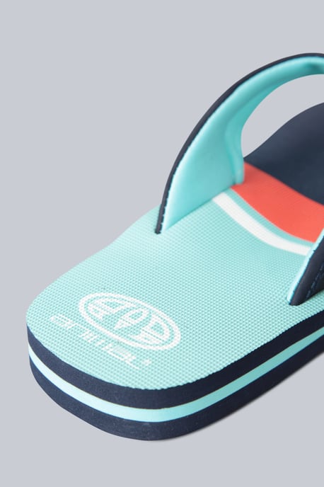'Jekyl' Kids Flip Flops Slip On Lightweight Comfortable Walking Beach Slippers Turquoise - Image 5