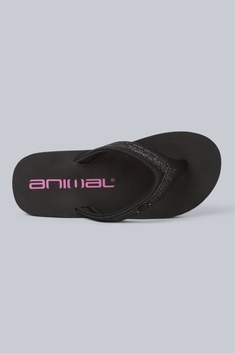 'Swish' Kids Flip Flops Slip On Lightweight Comfortable Walking Beach Slippers Charcoal - Image 2