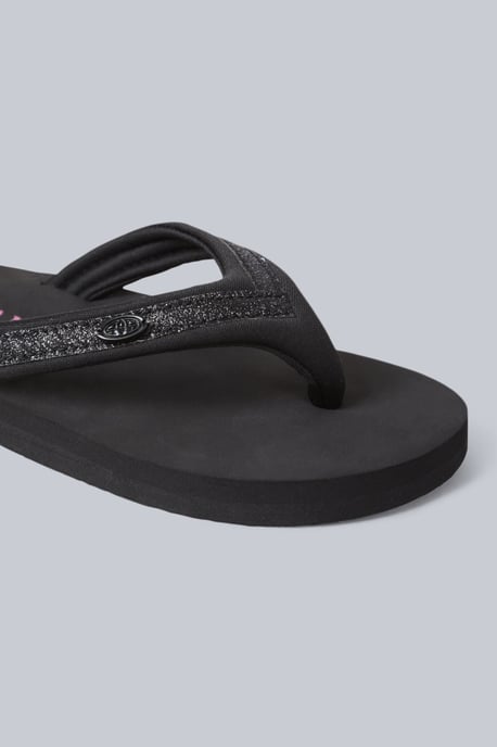 'Swish' Kids Flip Flops Slip On Lightweight Comfortable Walking Beach Slippers Charcoal - Image 4