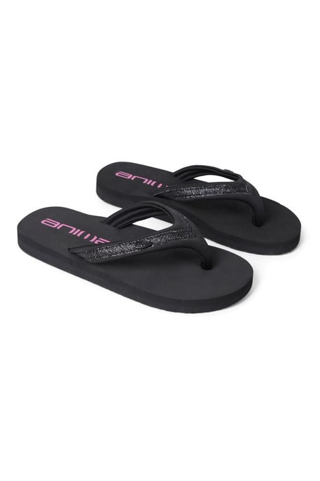 'Swish' Kids Flip Flops Slip On Lightweight Comfortable Walking Beach Slippers Charcoal - Image 6