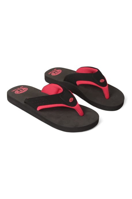'Jekyl' Kids Flip Flops Slip On Lightweight Comfortable Walking Beach Slippers Black - Image 6