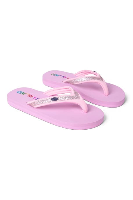 'Swish' Kids Flip Flops Slip On Lightweight Comfortable Walking Beach Slippers Pink - Image 6