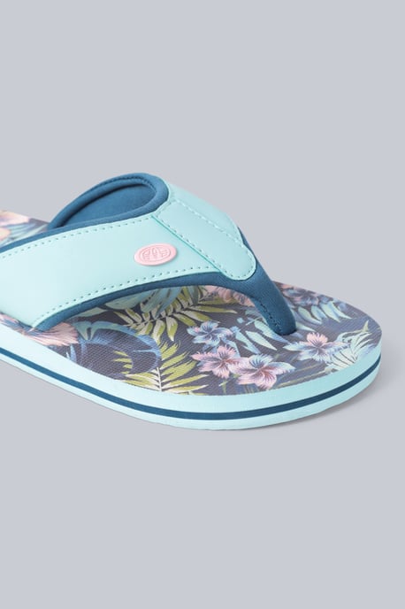 'Swish' Kids Flip Flops Slip On Lightweight Comfortable Walking Beach Slippers Mint - Image 4