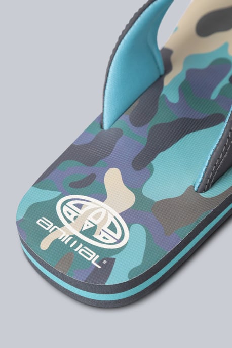 'Jekyl' Kids Flip Flops Slip On Lightweight Comfortable Walking Beach Slippers Grey - Image 5