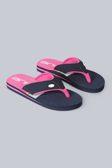 'Swish' Kids Flip Flops Slip On Lightweight Comfortable Walking Beach Slippers Pink - Image 2