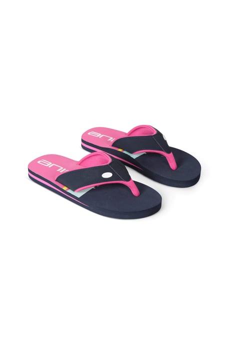 'Swish' Kids Flip Flops Slip On Lightweight Comfortable Walking Beach Slippers Pink - Image 3