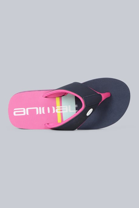 'Swish' Kids Flip Flops Slip On Lightweight Comfortable Walking Beach Slippers Pink - Image 4