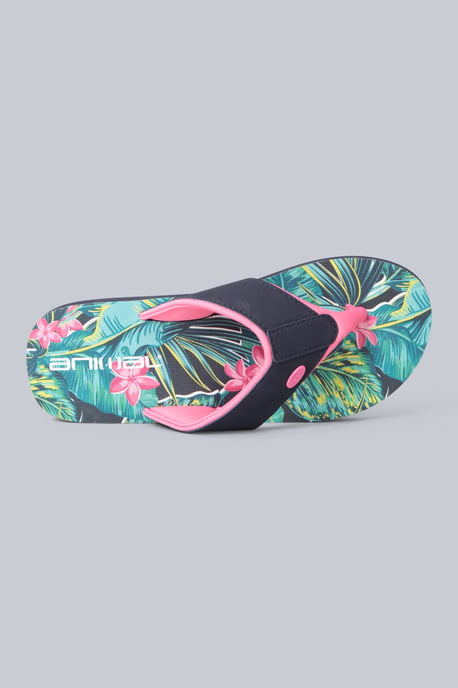 'Swish' Kids Flip Flops Slip On Lightweight Comfortable Walking Beach Slippers Green - Image 3