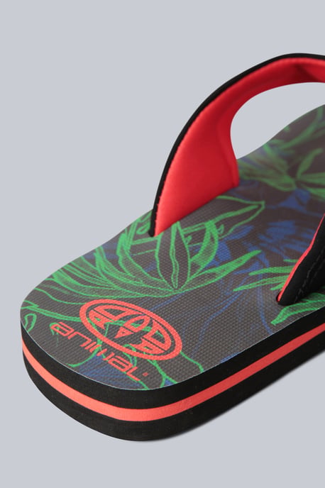 'Jekyl' Kids Flip Flops Slip On Lightweight Comfortable Walking Beach Slippers Green - Image 5