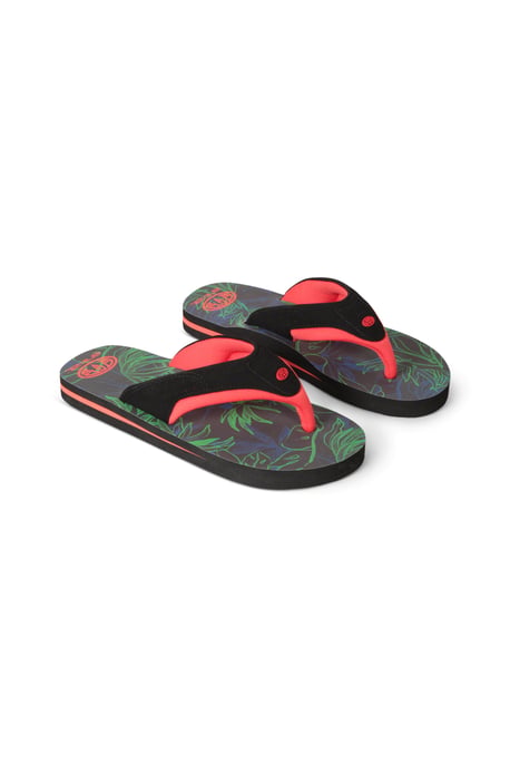 'Jekyl' Kids Flip Flops Slip On Lightweight Comfortable Walking Beach Slippers Green - Image 6