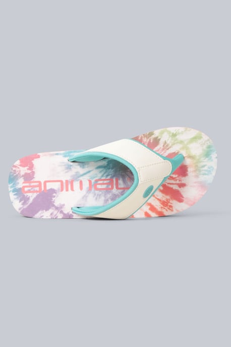'Swish' Kids Flip Flops Slip On Lightweight Comfortable Walking Beach Slippers White - Image 2