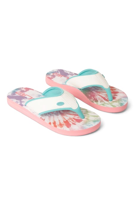 'Swish' Kids Flip Flops Slip On Lightweight Comfortable Walking Beach Slippers White - Image 6