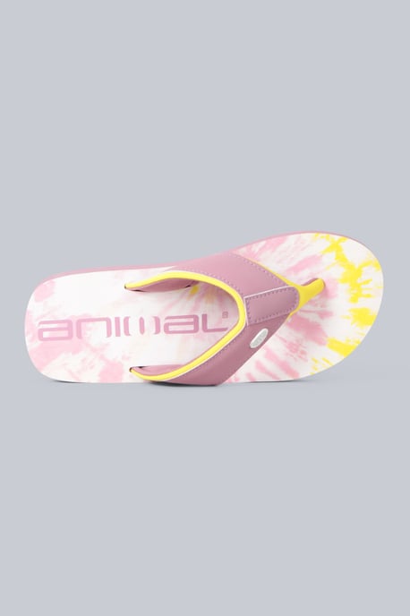 'Swish' Kids Flip Flops Slip On Lightweight Comfortable Walking Beach Slippers Fuchsia - Image 3