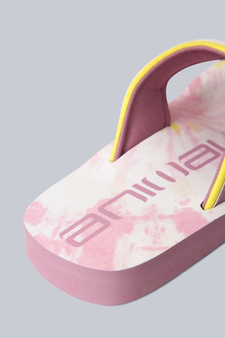 'Swish' Kids Flip Flops Slip On Lightweight Comfortable Walking Beach Slippers Fuchsia - Image 6