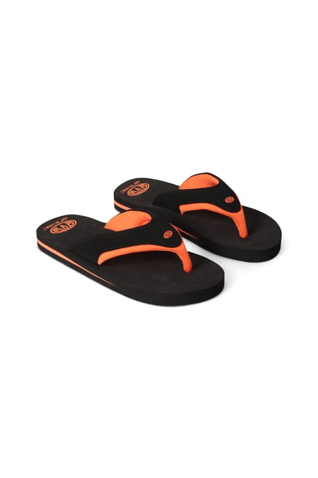 'Jekyl' Kids Flip Flops Slip On Lightweight Comfortable Walking Beach Slippers Black - Image 6