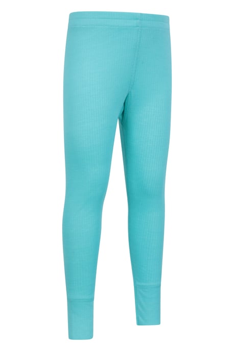 'Talus' Kids Thermal Base Layer Trousers Quick Dry Breathable Pants Teal - Image 2