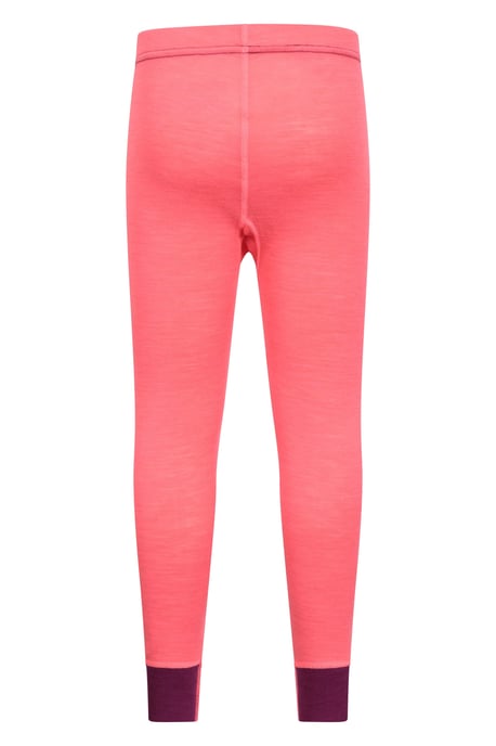 'Merino II' Kids Thermal Base Layer Trousers Breathable Winter Pants Pink - Image 3