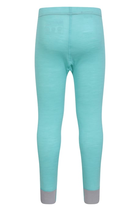 'Merino II' Kids Thermal Base Layer Trousers Breathable Winter Pants Mint - Image 3