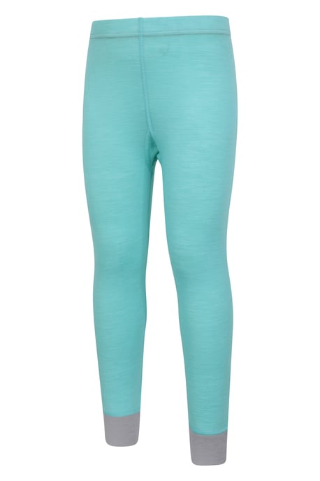 'Merino II' Kids Thermal Base Layer Trousers Breathable Winter Pants Mint - Image 4