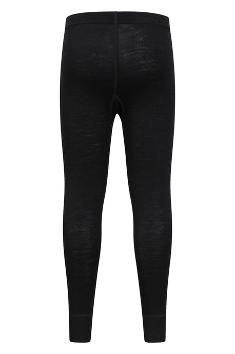 'Merino II' Kids Thermal Base Layer Trousers Breathable Winter Pants Black - Image 3