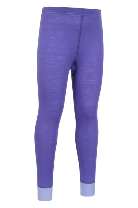 'Merino II' Kids Thermal Base Layer Trousers Breathable Winter Pants Purple - Image 2