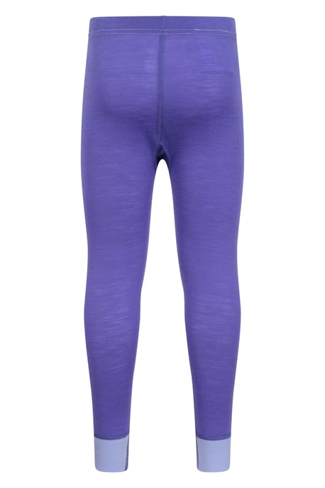 'Merino II' Kids Thermal Base Layer Trousers Breathable Winter Pants Purple - Image 3