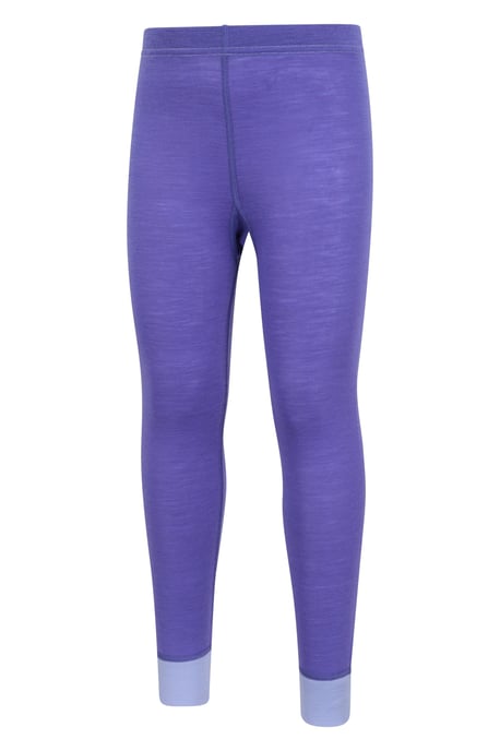 'Merino II' Kids Thermal Base Layer Trousers Breathable Winter Pants Purple - Image 4