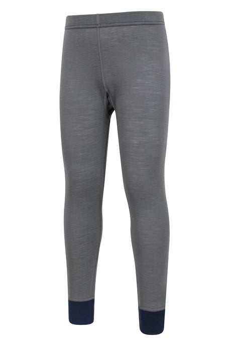 'Merino II' Kids Thermal Base Layer Trousers Breathable Winter Pants Grey - Image 4