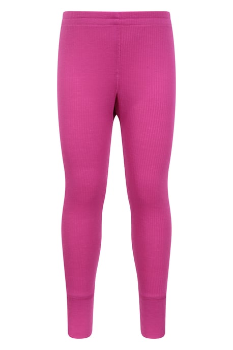 'Talus' Kids Thermal Base Layer Trousers Quick Dry Breathable Pants Pink - Image 1