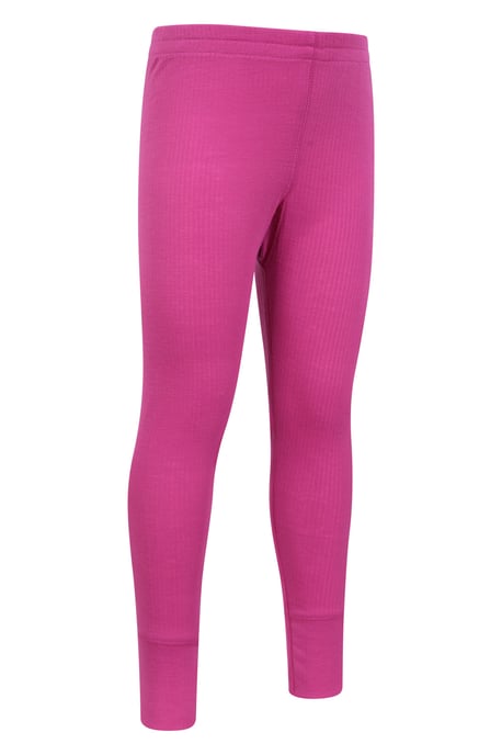 'Talus' Kids Thermal Base Layer Trousers Quick Dry Breathable Pants Pink - Image 2