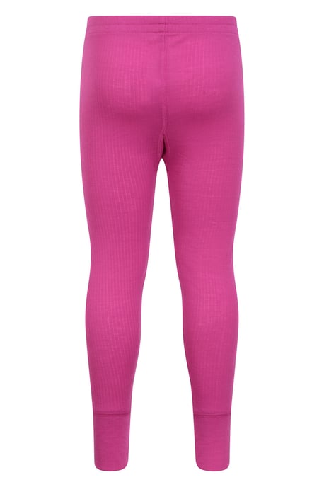 'Talus' Kids Thermal Base Layer Trousers Quick Dry Breathable Pants Pink - Image 3
