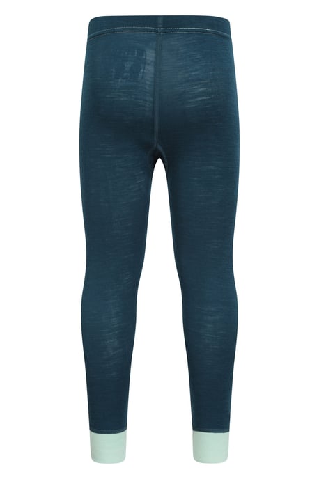 'Merino II' Kids Thermal Base Layer Trousers Breathable Winter Pants Teal - Image 3