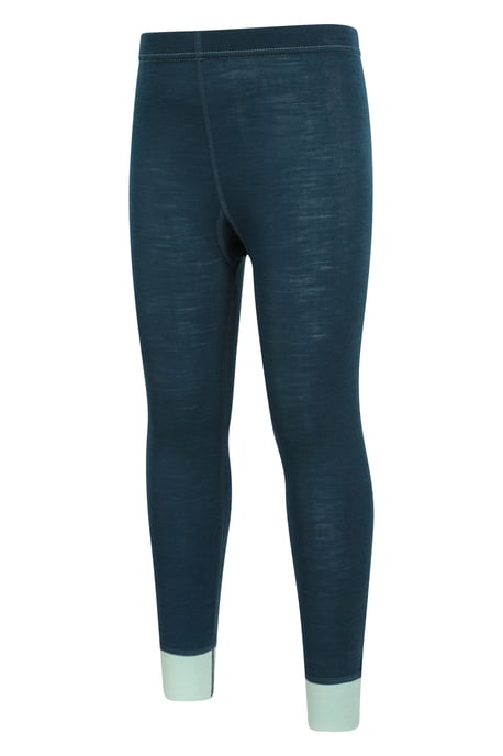 'Merino II' Kids Thermal Base Layer Trousers Breathable Winter Pants Teal - Image 4