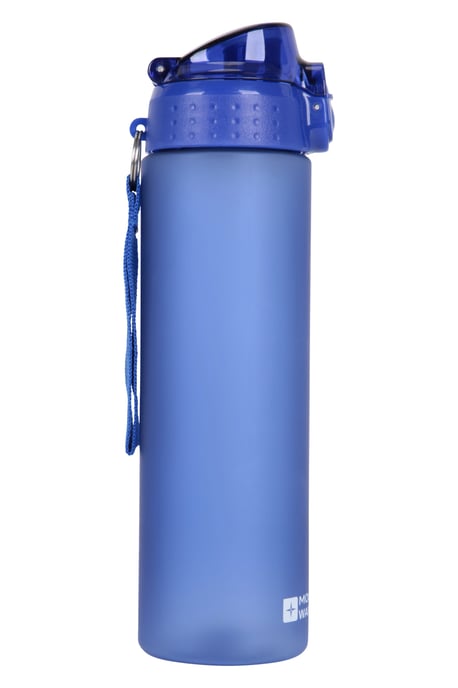BPA Free Plastic Water Bottle Lightweight Easy Clean Leakproof Push Lid Blue/Navy - Image 2
